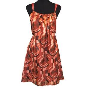 New ~ BCBGIRLS ~ Abstract Print Pleated A Line Dress Size S
